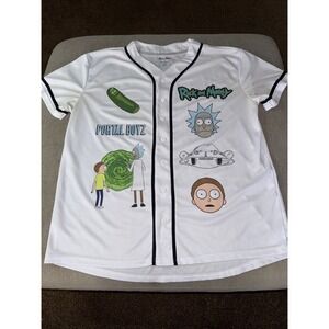 Official Rick  & Morty Baseball Jersey Sz XXXL‎ Double Side Portal Boyz